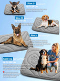 Pawhoo Dog Cooling Mat, Reversible Cool & Warm Pet Orthopedic Pad, Thick Mat for Summer & Winter, Machine Washable, Portable for Crate, Kennel, Bed, Floor, Sofa, Car (Cool Grey, Medium: 36" x 22")