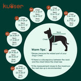 Kuoser Dog Winter Coat, Reversible Waterproof Dog Jacket with Leash Hole, Warm Dogs Fleece Vest Adjustable Doggy Cold Weather Clothes Plaid Christmas Outfit Pet Apparel for Extra Large Dogs, Blue 3XL
