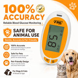 FDK 5 Seconds Pet Blood Sugar Glucose Monitor Kit for Dogs & Cats