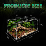 GVWRATW The Ultimate Small Animal Terrarium 7.9" x 5.9" x 11.8": A Versatile Reptile Serving as a Complete Starter Tank for a Wide Range of Species Including Lizards, Geckos, Frogs, Crabs, and Spiders