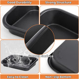 Tlence 3 Pack Low Entry Cat Litter Box, 23" Open Top Pet Litter Pan for Kitten, Extra Large Senior Cat Travel Toilet, Shallow Potty Tray Boxes for Indoor Outdoor Frail Handicap Disabled Elderly Cats