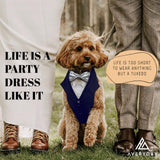 AVERYDAY Dog Tuxedo for Wedding Outfit, Dog Suit and Tie Costumes for Birthday, Halloween, Cosplay, Christmas Party, Pet Formal Wear with Bowtie, Tux for Medium Large Dogs, Bulldog, Labrador, Husky