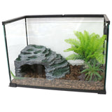 Large Reptile Hide Shale Scape Step Ledge, Reptile Cave Hideout, Bearded Dragons Accessories, Basking Rocks for Bearded Dragons (Large-B-11.8 * 9.8 * 5.3)