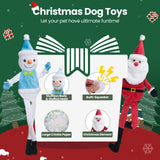 HGB Squeaky Christmas Dog Toys, Crinkle Dog Toys for Large Medium Small Dogs, Interactive Dog Toys to Keep Them Busy, Plush Puppy Toys for Enrichment & Boredom, Holiday Pet Toys, 2 Pack