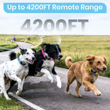 PetJoy Shock Collar for 3 Dogs & Dog Training Collars with Lockable Shock - Shock Lock Mode Switches to Tone & Vibe Only, Remote Features Slide Safety Lock, 4000ft Range (9 Tones)