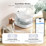 PETGUGU AI Cat Water Fountain with App Monitoring, Ultra-Quiet Automatic Pet Water Dispenser, Wireless Pump, 8-Layer Filtration BPA-Free, WiFi Cat Drinking Fountain for Cats and Dogs (2.4G Only)