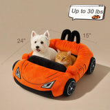 VIEFIN Cute Cat Beds Kitten Beds, Soft Small Dog Beds, Washable Pet Beds for Puppy and Kitty, Funny Supercar Cat Toys, 24 Inch