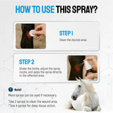 Horse Wound Care Spray with Silver – for Insect & Fly Bites, Hot Spots, Scratches & Itchy Skin – Supports Quick Healing of Cuts, Abrasions & Rain Rot Treatment for Horses – Equine Healing Aid – 4 Oz