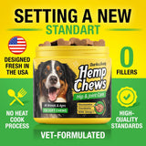 Glucosamine for Dogs - Hеmp Calming Chews with Glucosamine & Chondroitin - Daily Support with MSM, Omega 3 and Turmeric for Senior and Large Breed Dogs - Chicken Flavor, 120 Soft Treats