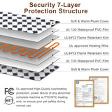 MIXJOY Heated Cat Bed, 11 Adjustable Temperature Cat Heating Pad Indoor with Timer, Pet Heating Pads for Cats Dogs, Electric Dog Heat Pad with Washable Cover, Heated Pet bed-18''x16'', Small