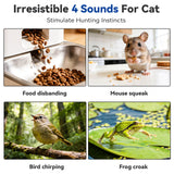 KiwiLove Interactive Cat Toy with Motion Activated Ball & 7-Hole Play Mat, Hide and Seek Exercise Game for Indoor Cats, Automatic Moving Cat Ball in Pouch, Rechargeable Kitten Toys (Starry Night)
