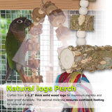 Bird Perch Swing, Large Natural Wood Parrot Toys, 1PC Parrot Swing and 2PCS Perches, Bird Cage Accessories