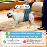 Dog Wheelchair for Back Legs – Adjustable Height/Length/Width, Sturdy Wheelchair with All-Terrain Shock-Absorbing Wheels, Mobility Support for Injured or Disabled Small & Medium Dogs & Cats, Blue (S)