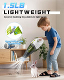 Lyrzzey Guinea Pig & Rabbit Vacuum Cleaner Poop: Extended Capacity Cordless Cleaner for Pet Cages – Tackle Daily Messes of Guinea Pig, Bunny, Bird, Reptile & Other Small Animals - White