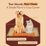 Vagascape Dog Bed, Waterproof Pet Bed with Washable Removable Cover, Comfort Cat Dog Pad for All Seasons, Heating Khaki Rectangle Cat Bed Mat with Nonskid Bottom(56"x40")