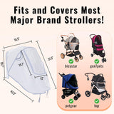 Bicystar Pet Stroller Rain Cover,Ventilated Clear EVA,Universal Fit