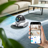 Patrol Buddy Robot Camera, Pet Cameras Indoor with Phone App, Indoor Movable Security Cameras with 2-Way Talk, Night Vision, for Cats/Dogs/Elderly (Camera+64g)