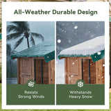 Aoxun 7' x 5' Large Outdoor Cedar Wood Dog House, Weatherproof Dog Kennel with Roof, Rear Door, Secure Lock & Built-in Storage for Medium to Large Dogs
