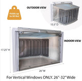 VistaCatio Window Catio - Fits 26-32" Vertical Windows, Deluxe Catio Window Box for Indoor Cats, Max Enrichment and Freedom, Fresh Outdoor Air, Portable Easy Install, 2-Year Protection, Made in USA