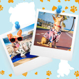 Weewooday 4 Pieces Small Pet Summer T-Shirts Hawaii Style Floral Pet Dog Shirt Breathable Cool Clothes Beach Seaside Puppy Sweatshirt for Puppy(Floral Style,X-Large)