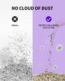 PETKIT Mixed Cat Litter Fast Clumping,Flushable,Ultra Absorbent, 100% Natural Ingredients Litter,Water Dissolvable,Really Dust-Free,Low Tracking Bentonite Tofu Litter ( 7.9 lb×4 Bags)