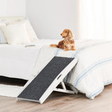 Carlson 39.5" Indoor Pet Ramp, White, Collapsible, Adjustable Height, Includes Handles, Non-Slip Carpet, and Rubber Feet