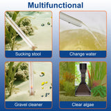 lounginglife Fish Tank Cleaner Kit, Gravel Vacuum for Aquarium, Fish Tank Aquarium Vacuum Gravel Cleaner, Aquarium Siphon with Magnetic Fish Tank Glass Cleaner, Aquarium Cleaning Tools Water Changer