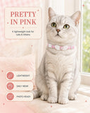 GoldTiger Angel Wing Cat Collar, Breakaway Adjustable 9.8-11.8 Inch Canvas Collar, Lightweight 0.26 oz Cute Cat Collar with Cat Charm for Cats, Kittens, and Small Pets (Red)