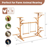 SHIYISHOPPIN Large Chicken Roosting Bars with 2 Swings, Wooden Chicken Perch for Coop, Let Chickens Run, Play & Stay Healthy, Ideal for Backyard Coops & Farms, Fits 8-12 Chickens