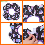 PetWarm Dog Recovery Collar, Recovery Collar for Dogs, Lightweight Soft Flower Design, Comfortable Neck Protector Helps Discourage Licking, Post-Visit Protective Collars, Cosmic Print, Purple, S