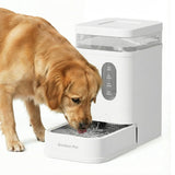 Gardner Pet 1.7 Gallon Automatic Dog Water Bowl Dispenser 6.5L Gravity Water Feeder with Stainless Steel Bowl & Maifan Stone Filter, BPA-Free for for Cats and Dogs (White, 1.7 Gallon)
