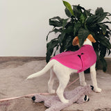 Queenmore Medium Dog Sweater, Soft Fleece Vest Pullover Dog Jacket with Leash Hole, Warm Winter Dog Clothes Cold Weather Doggy Dachshund Sweaters for Medium Dogs Cats Boy or Girl (Pink,M)