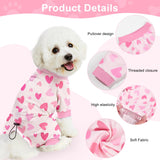 Bienbee Dog Pajamas, 4 Pack Dog Recovery Suit Shedding Suit Cute Soft Puppy Clothes Dogs Pjs Onesies Jammies Adjustable Breathable & Stretchy Clothes for Small Medium Large Dogs Girl Boy Puppy-XL