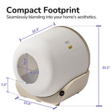 FurryTail Self Cleaning Litter Box with APP - Automatic Cat Litter Box for All Your Cats, Odor Control, Spacious Interior and Large Wastes Bin Capacity,Includes 40 Litter Bags