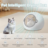 Ageanbri Pet Dryer Box for Cats and Small Dogs Within 7.5kg/16.53lbs, 5-90Minute Drying, 45dB Ultra Quiet Automatic Cat Dryer Box, 360° Full Body Drying with Light Safe Door Lock and Screen Display