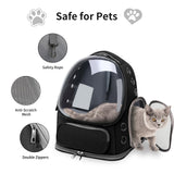 GixDix Cat Backpack Carrier for Cats and Small Dogs, Breathable Cat Bubble Backpack, Airline Approved Pet Travel Carrier for Hiking Camping Outdoor(Black)