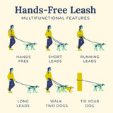 Midnight Hands-Free Rope Leash