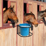 MIYABALA Bucket Holder for Horses Feed,5 Gallon Water and Feed Bucket Holder for Horses,Heavy Duty Metal Wall Mount Water Bucket and Pail Holder for Livestock in Stable