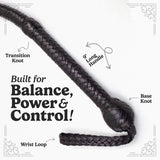 Bull Whip 06 to 16 Feet 12 Strands Real Cowhide Leather Equestrian Bullwhip Leather Belly & Leather Bolster Inside (08)