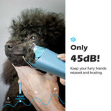 FuzzyFix Professional Dog Grooming Clipper with Replacement Blade, 5-in-1 Adjustable A5 Blade Cordless Pet Grooming Kit 2 Speed Trimmer Hair Shaver with Detachable Metal Combs Nova for Animal Horse