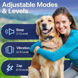 PRTRFLC GPS Wireless Dog Collar Fence System,Invisible Electric Fence for Dogs,Adjustable Range 49-6561ft,3 Training Mode,Rechargeable,Waterproof,Pet Containment System for Outdoor Use (Black)