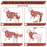 PetWarm Recovery Suit for Dogs, Onesie for Dogs After Surgery, Full Body Dog Onesie After Surgery, Easy-Wear Suit for Licking Prevention and Clean Living, Leopard Pattern, Brown, L