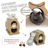 Lumizone Cat Scratcher Bed Lounge Cardboard Scratching Board for Indoor Cats Multi-Functional Freely Combine Scratch Pad Toy Durable Scratcher House