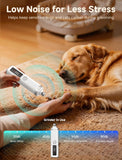 Ckin pet Dog Nail Grinder, Quiet Electric Dog Nail Trimmer with 2 LED Lights, 3-Speed Pet Nail Grinder for Dogs & Cats, Rechargeable 2000mAh Nail Grinder for Small Medium Large Dogs with Light, White