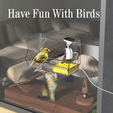 Freeseason Smart Bird Feeder with Camera & AI Bird Identifier, 2K HD Auto-Capture Video, Window Mounted with Strong Suction Cups, Unique Christmas Gift for Elderly Parents, Birding Lovers