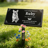 Overket Personalized Pet Memorial Stone, Custom Dog & Cat Headstone