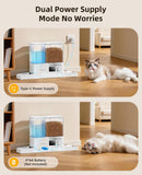 ROJECO Automatic Cat Feeder with Camera,2-in-1 Smart Feeder,8.5L/36Cups