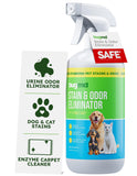 BugMD Enzyme Cleaner for Dog & Cat Urine | Pet Stain and Odor Remover for Carpet & Home | Unscented Urine Destroyer & Deodorizer