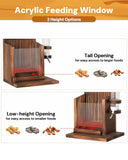 Squirrel Feeders for Outside - Squirrel Feeder with Water Bottle, Durable Outdoor Squirrel House, Chipmunk Feeder Box, Squirrel Food for Backyard Squirrels Hold Corn, Corn Cob, Peanuts