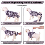 PetWarm Dog Recovery Suit, Dog Surgical Recovery Suit Female and Male, Onesie for Dogs, Spay Neuter Bodysuit for Abdominal Affected Areas Sensitive Skin Areas, Leopard Pattern, Gray, XS